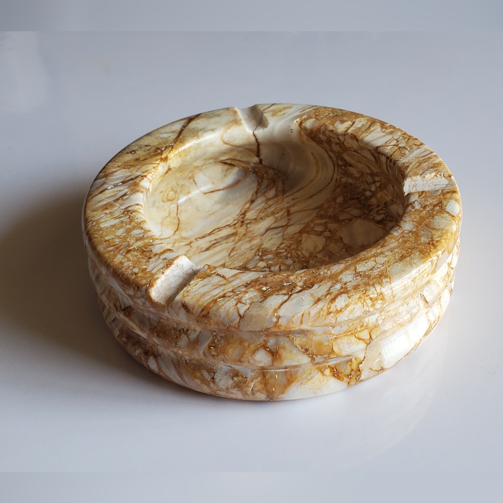 Vtg. Marble Stone Ashtray